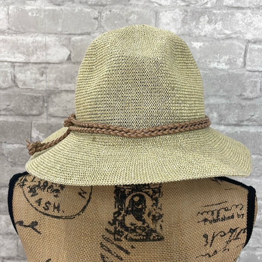 San Diego Hat Company Straw Hat with Braided Rope trim